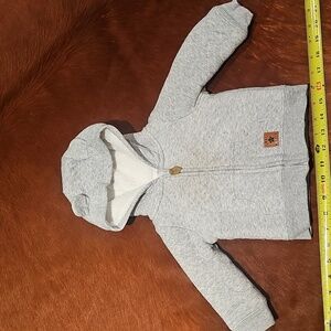Gray Baby Hoodie with Bear Ears